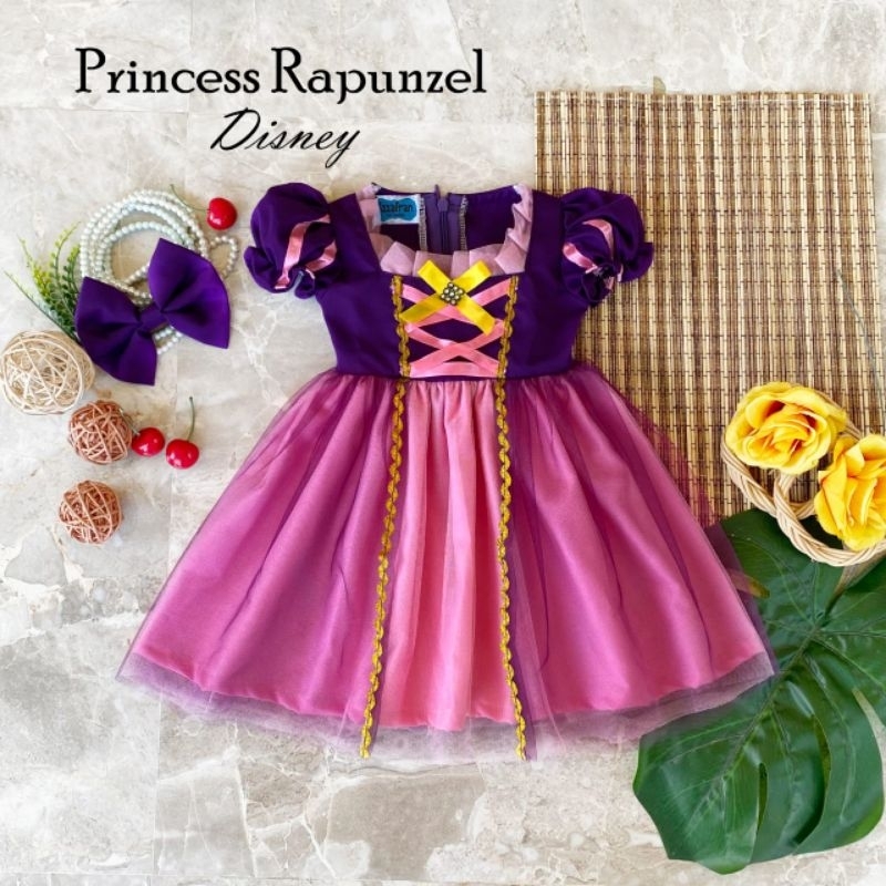 Kostum Princess/Princess Rapunzel/Kostum Rapunzel/Gaun Putri/Kostum Anak/Kostum Dewasa.