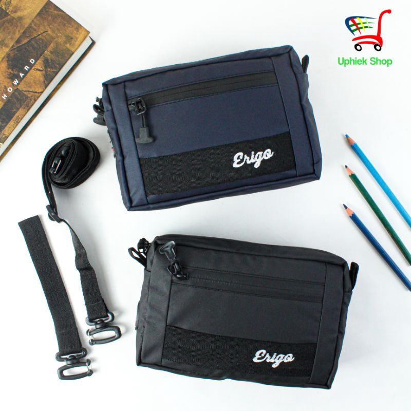 Bisa COD Clutch Pria Hand Bag Pria Wanita ERIGO Anti Air Pouch Tas Tangan Tas Selempang Pria Noris W