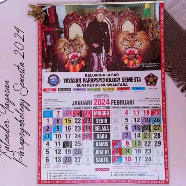 Kalender Jawa 2024 Yayasan Parapsychology Semesta  Kalender YPS 2024 [Original]