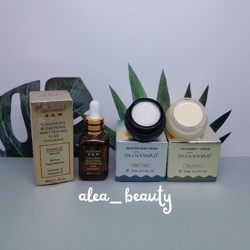 Paket Deoonard Gold 3in1 [Serum + Cream Siang & Malam] / Paket Deoonard Gold 3in1