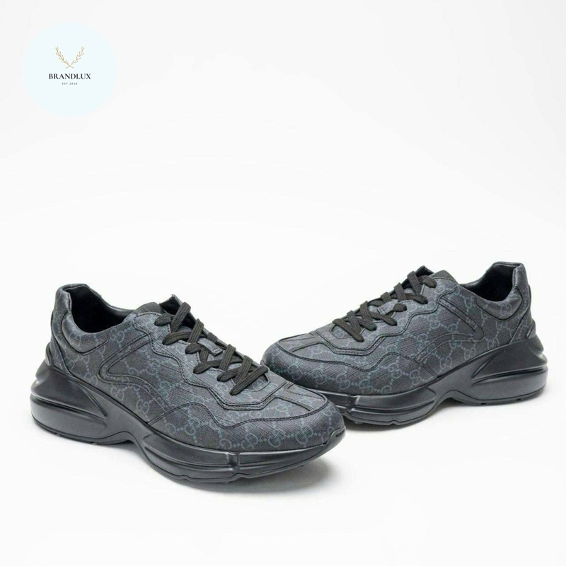 Gucci GG Supreme Canvas Rhyton Sneaker Black