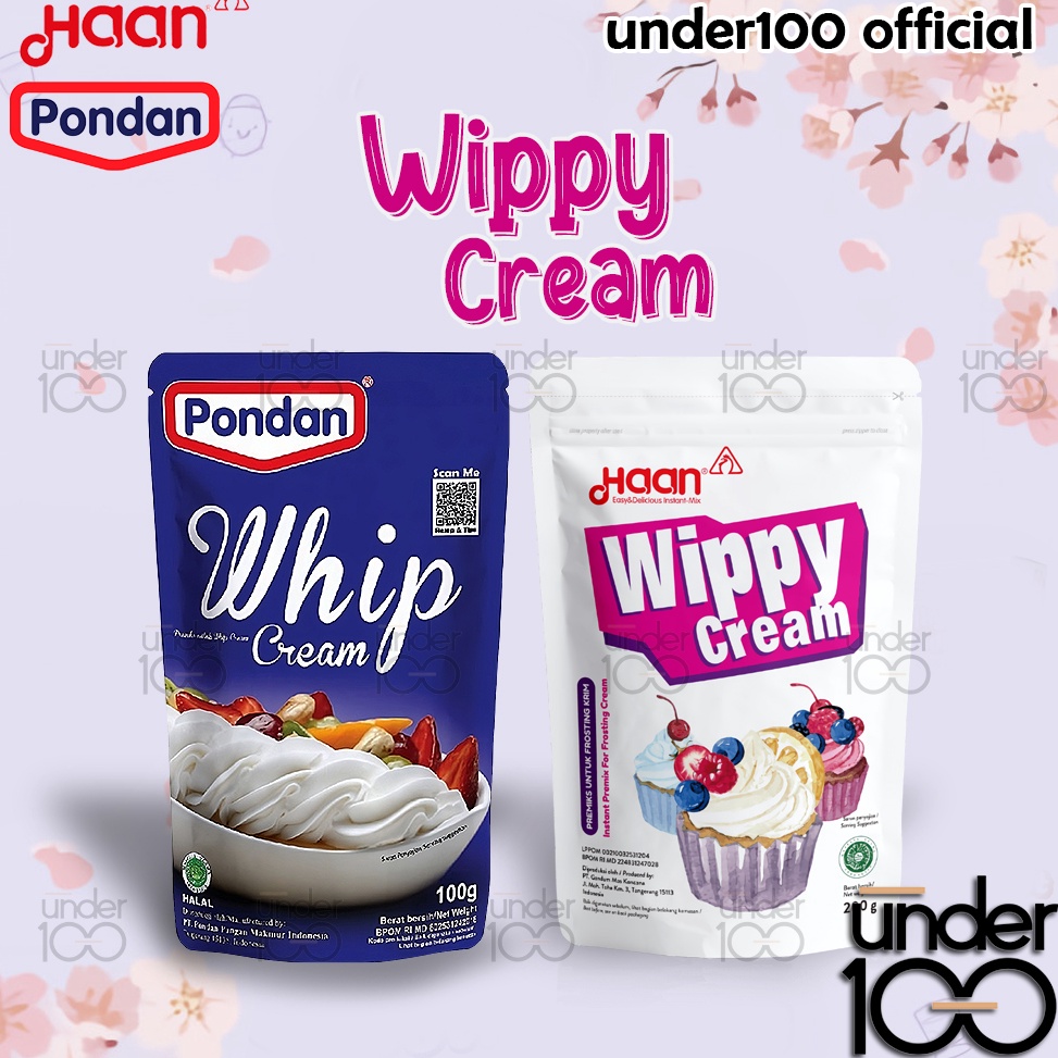 

44 ❤ Under100 ❤ Haan Wippy Cream Pouch 200g | Pondan Whip Cream Pouch 100g | HALAL BPOM 37