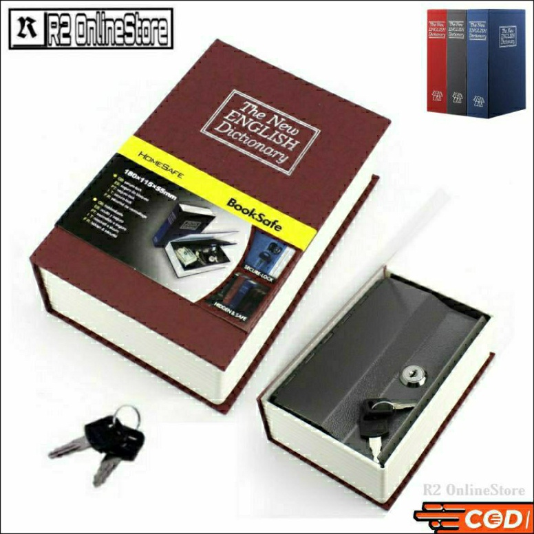 [♾️Y98(] Brankas Buku Kamus Novel Manual Dengan 2 Kunci Kotak Box Tempat Penyimpanan Rahasia - Beran