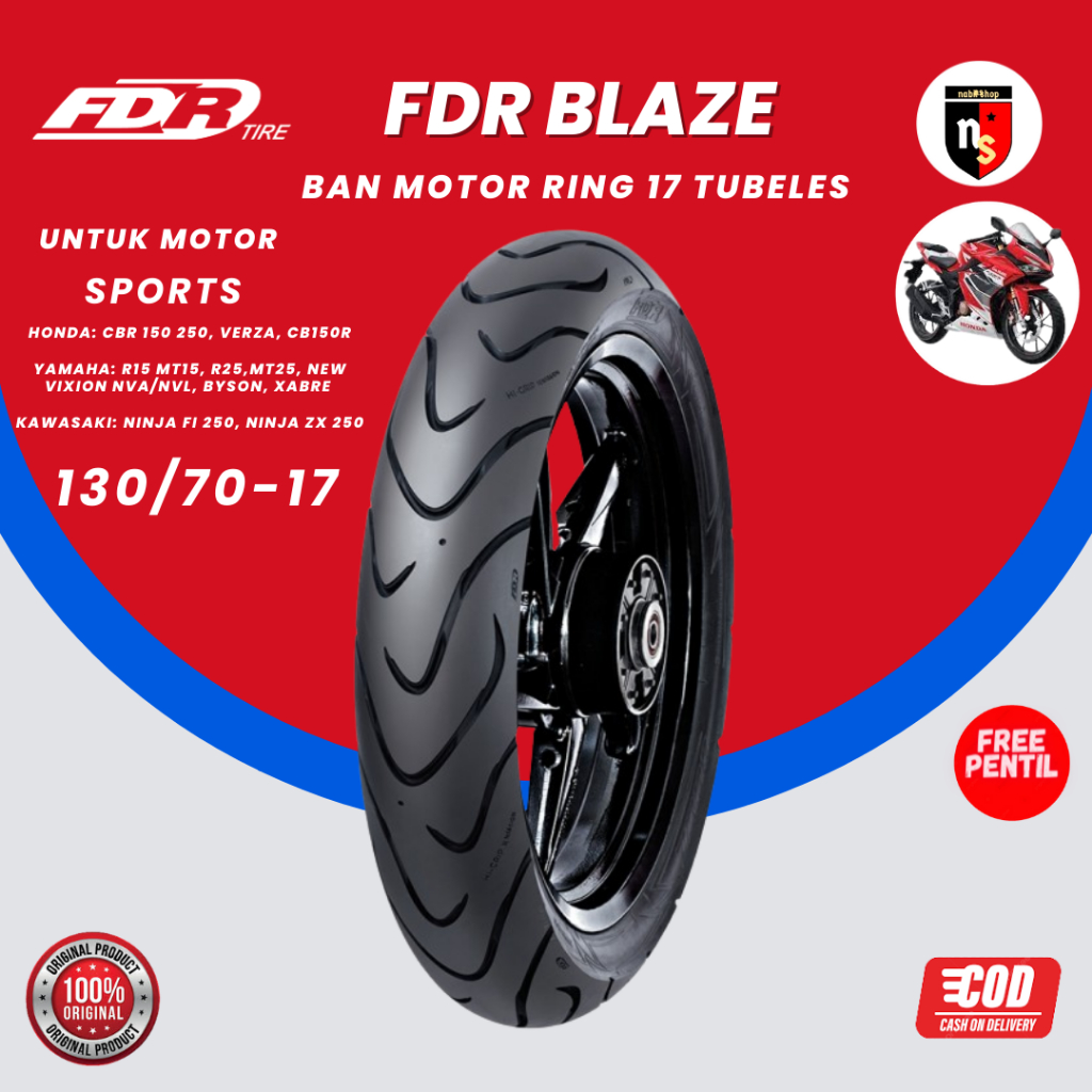 FDR Blaze 130/70 - 17 Tubeless (TL) ULTIMATE TIRE