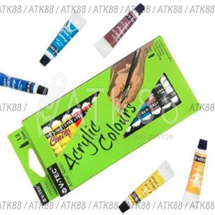 

R3@dy Br0 Cat Acrylic Vtec 6Ml 12 warna Cat Acrilic Vtec 6ml Cat Akrilik Vtec Cuci_Gudang