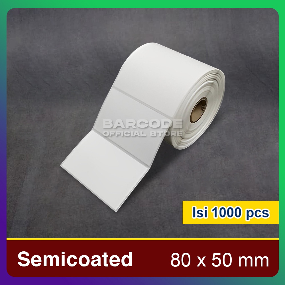 

12.12 ✨Promo✨ Label Barcode 80 x 50 - 80x50 mm - 80x50mm 1 Line Kertas Sticker Semicoated !!