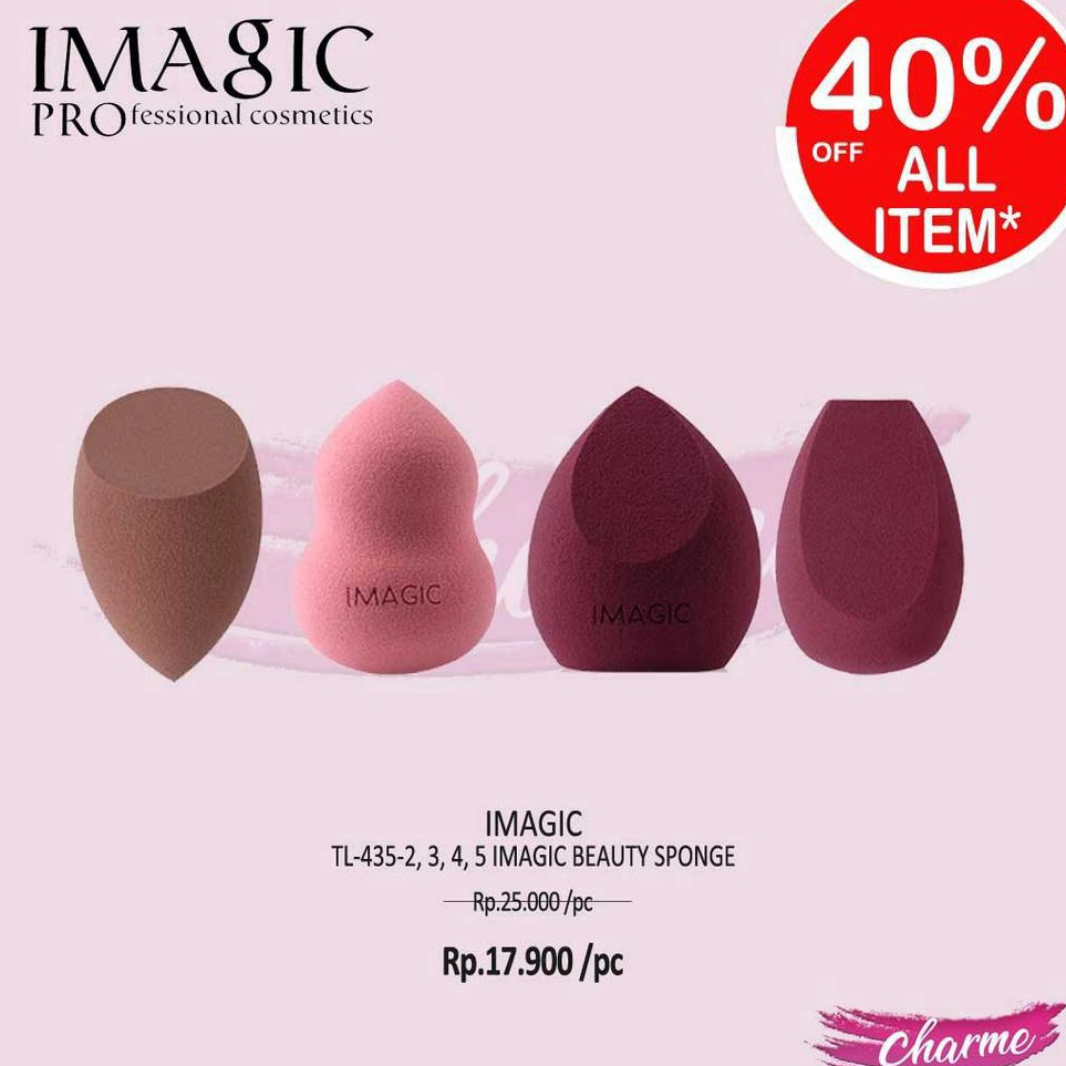 Best Product✭ (READY & ORI) IMAGIC Beauty Blender Sponge Spons Makeup TL435 TL 435 M60 ✷