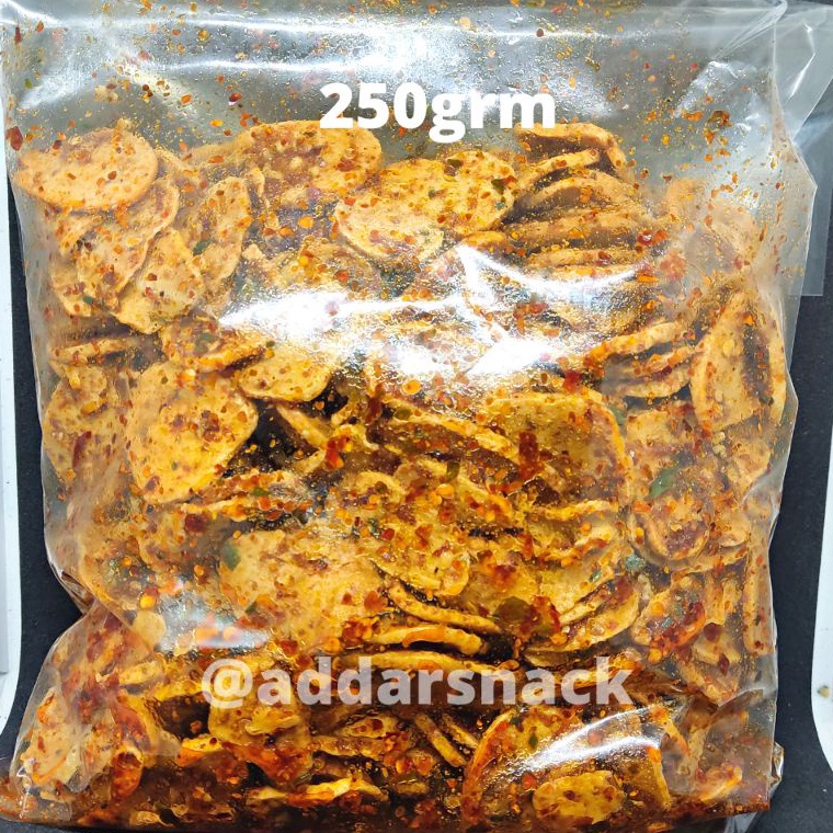 

AU7462 Keripik Basreng Bumbu Basah Daun Jeruk Halal Netto 250Grm Harga ⌒