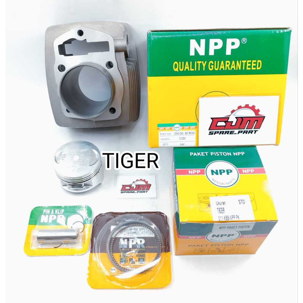 blok seher boring silinder set plus piston kit Tiger Tiger Revo phantom original  npp