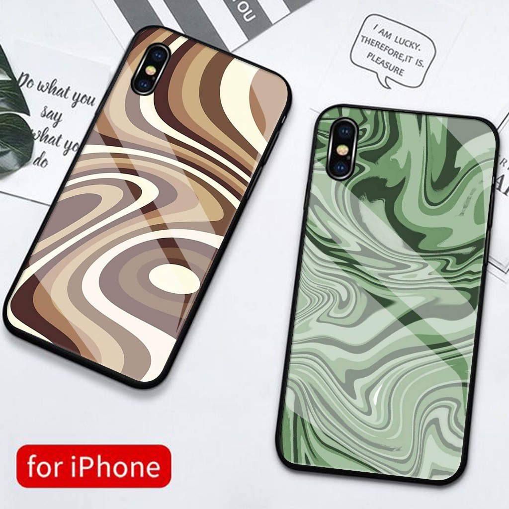 Case Kaca Iphone xs - Casing Hp Iphone xs - Softcase Kaca Glossy Iphone xs - Case Cantik Iphone xs -