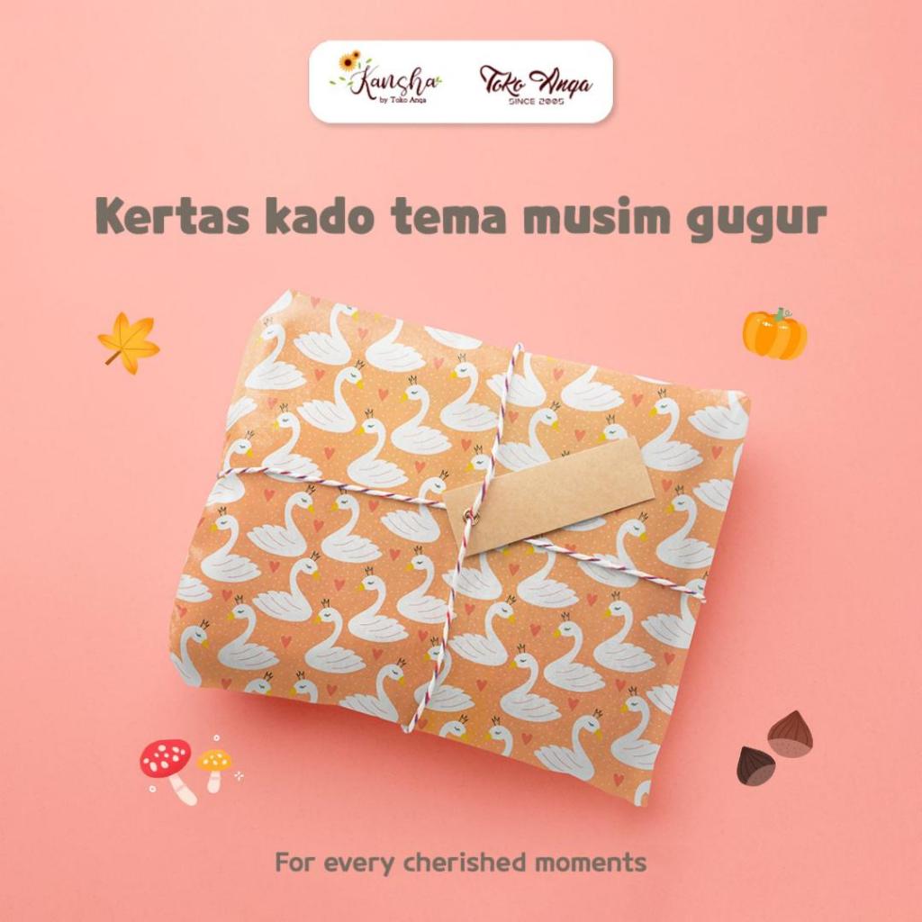 

TOKO ANQA-Kertas kado motif angsa AN200107