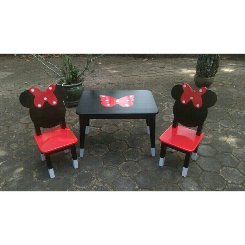 set meja belajar anak / meja belajar anak