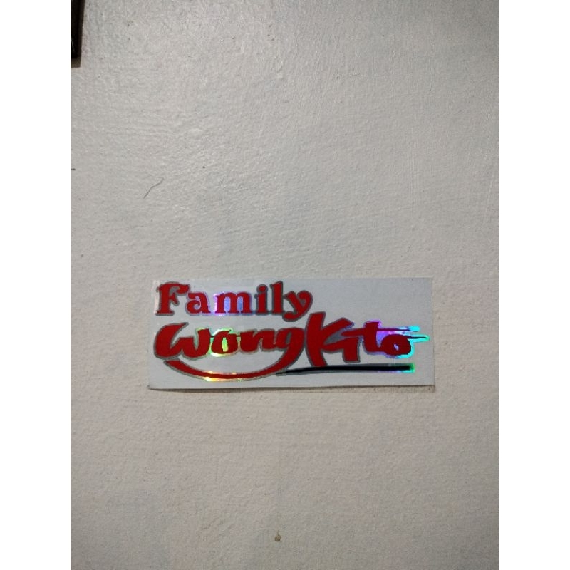 

STIKER PALEMBANG , " Family wong kito " Hologram pelangi