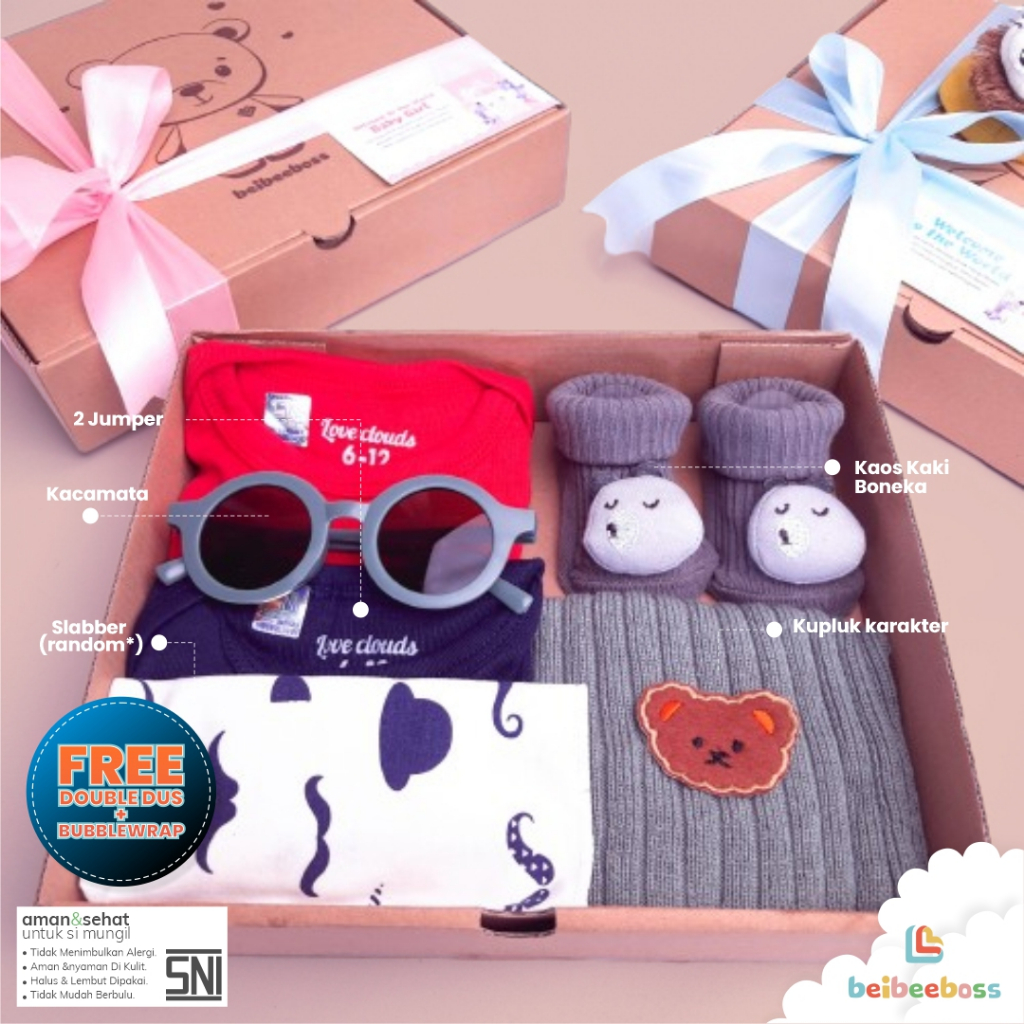 KADO BAYI / HAMPERS BAYI NEWBORN / BAJU BAYI/ HAMPERS BABY / GIFT BOX BAYI PEREMPUAN / KADO BAYI CEW