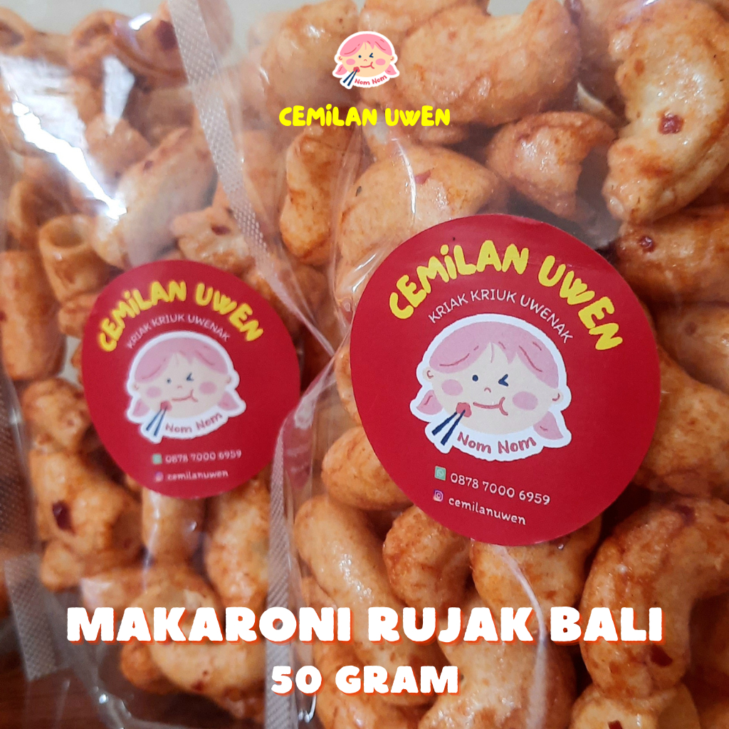 

MAKARONI RUJAK BALI POUCH 50 GRAM - PEDAS GURIH RENYAH