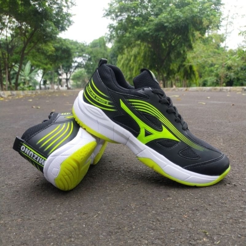 Sepatu Badminton Mizuno Cyclone Speed Pria Sol Karet / Sepatu Olahraga Pria Volly Jogging
