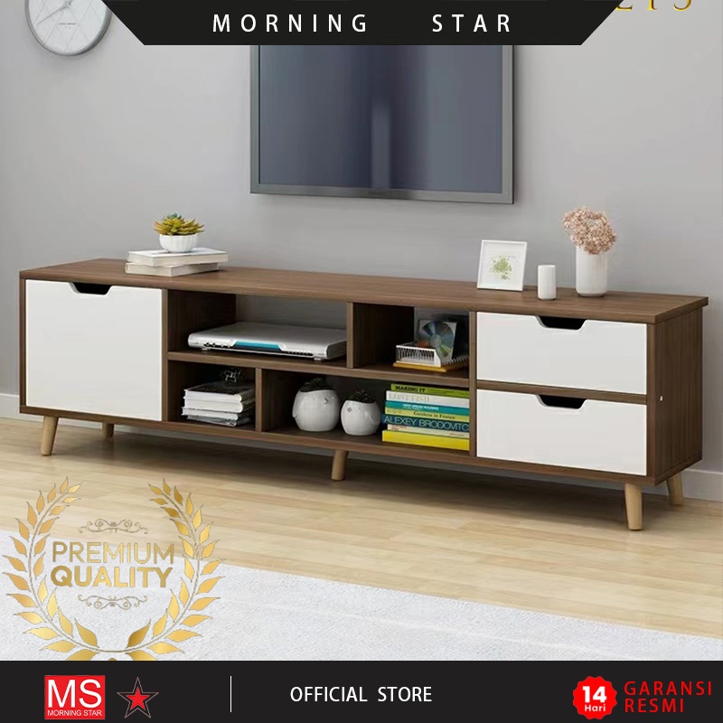 Meja TV Minimalis / Rak TV Jumbo Persegi Panjang / Lemari TV Kayu Modern / Bufet TV Minimalis