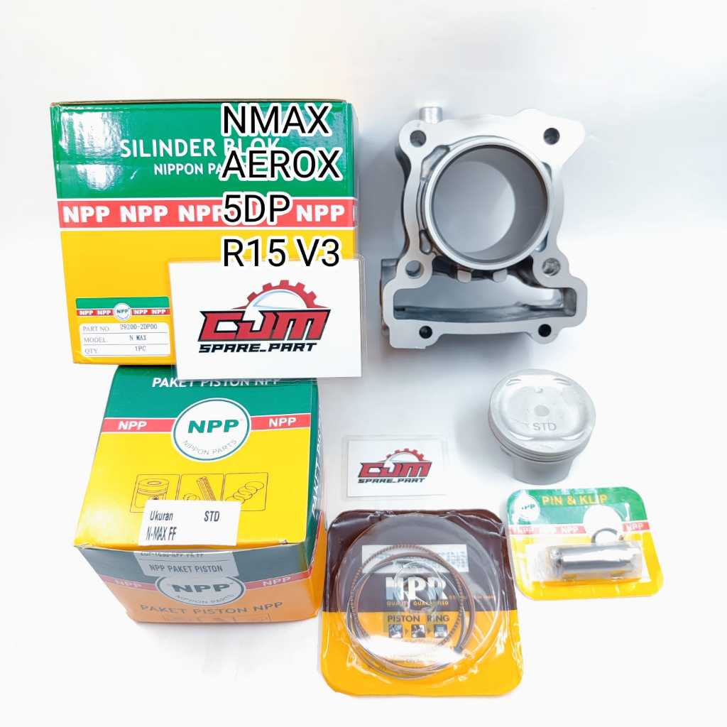Blok seher Boring cylinder set plus piston kit nmax n max aerox 2dp original npp