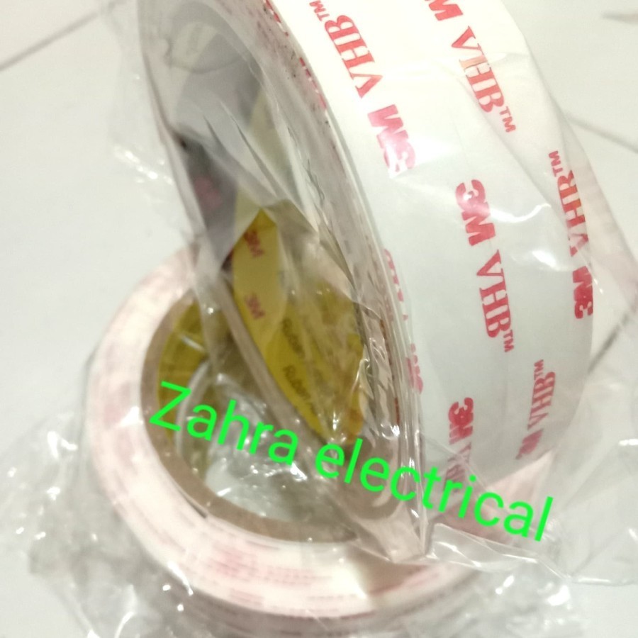 Double Tape 3 M VHB Putih - Dobel tip Super kuat Lengket 24 mm