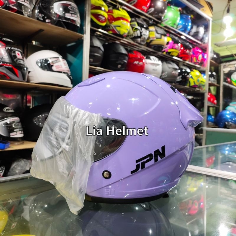 Helm half face JPN Galaxy ungu pastel / JPN Galaxy ungu pastel / helm jpn galaxy original