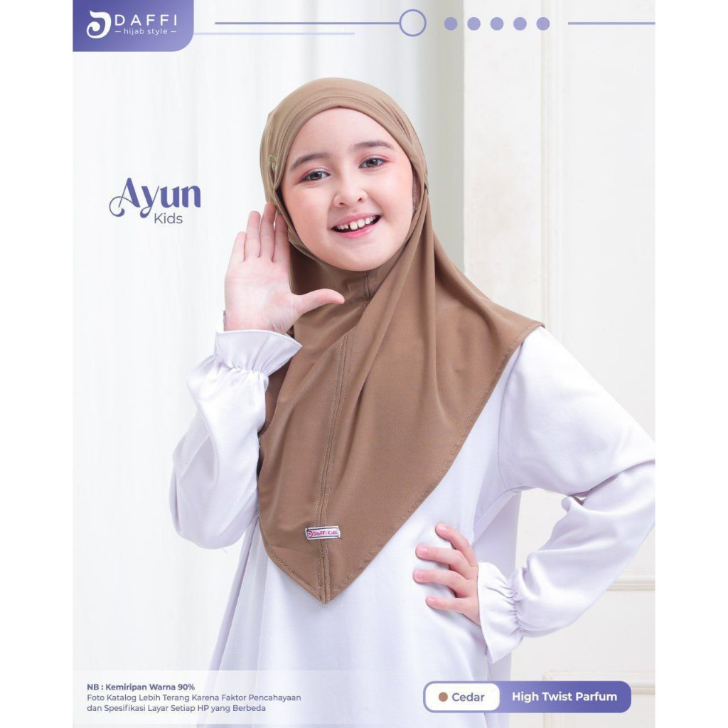 Daffi Tali Ayun Kids Series High Twist Parfume  Hijab Yessana Terbaru Ejamas Store