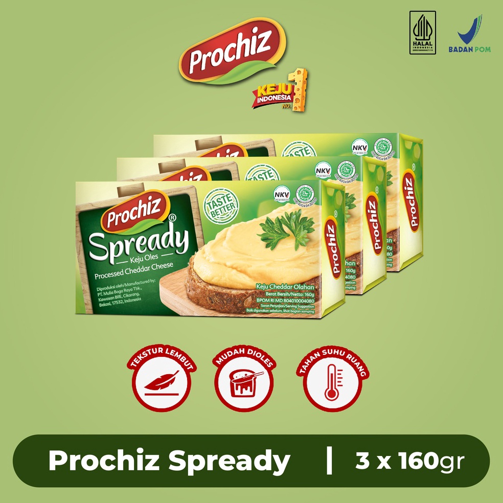 

[✴I81/] PROCHIZ Spready 160 gr x 3 Product Terpopuler