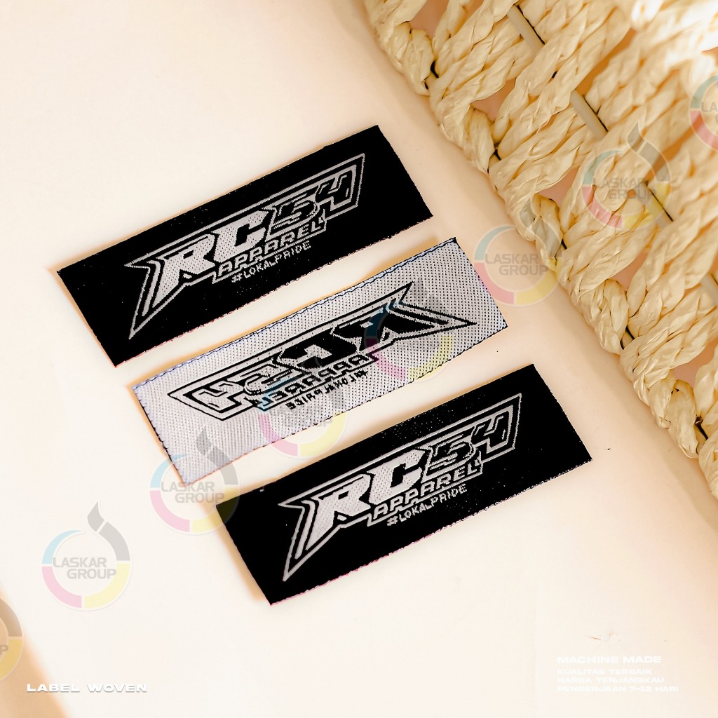 label Woven 1.5x6cm / label woven / woven damask / woven rajut / woven bordir
