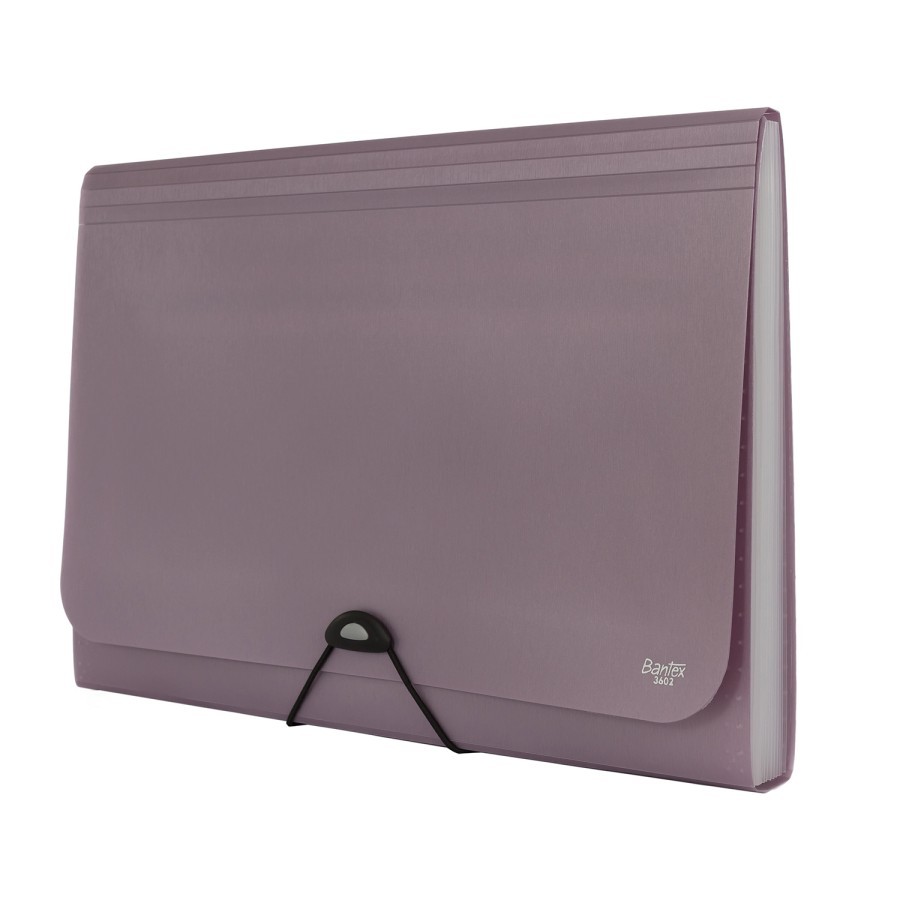 

Bantex Expanding File With Zipper Pocket Folio Lilac