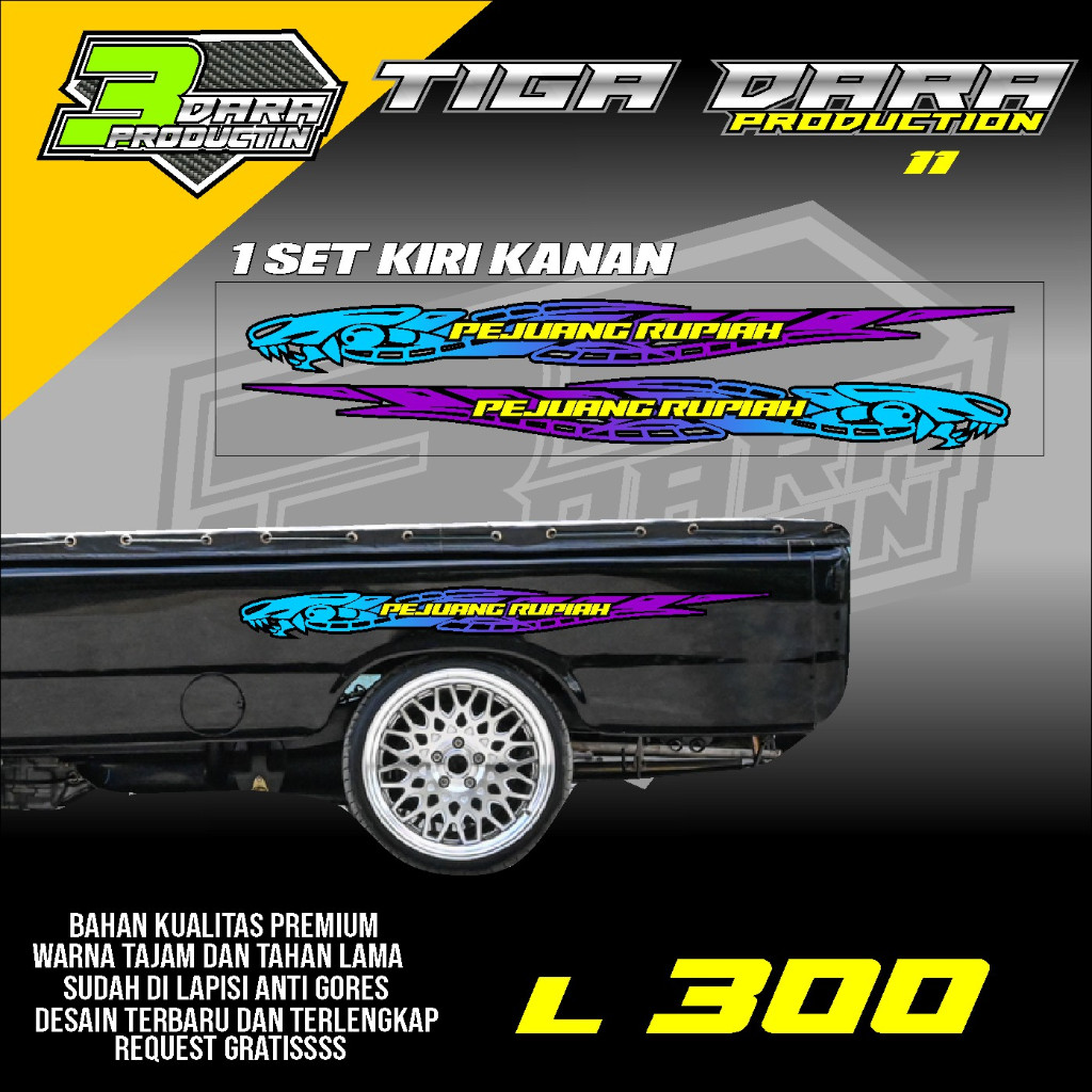 STIKER STRIPING BAK SAMPING L300 PICKUP STIKER BAK SAMPING L300 KODE 11