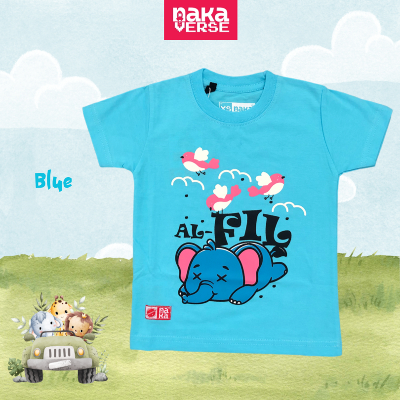NAKAKIDS AL Fil Biru Turkish Kaos Anak Unisex