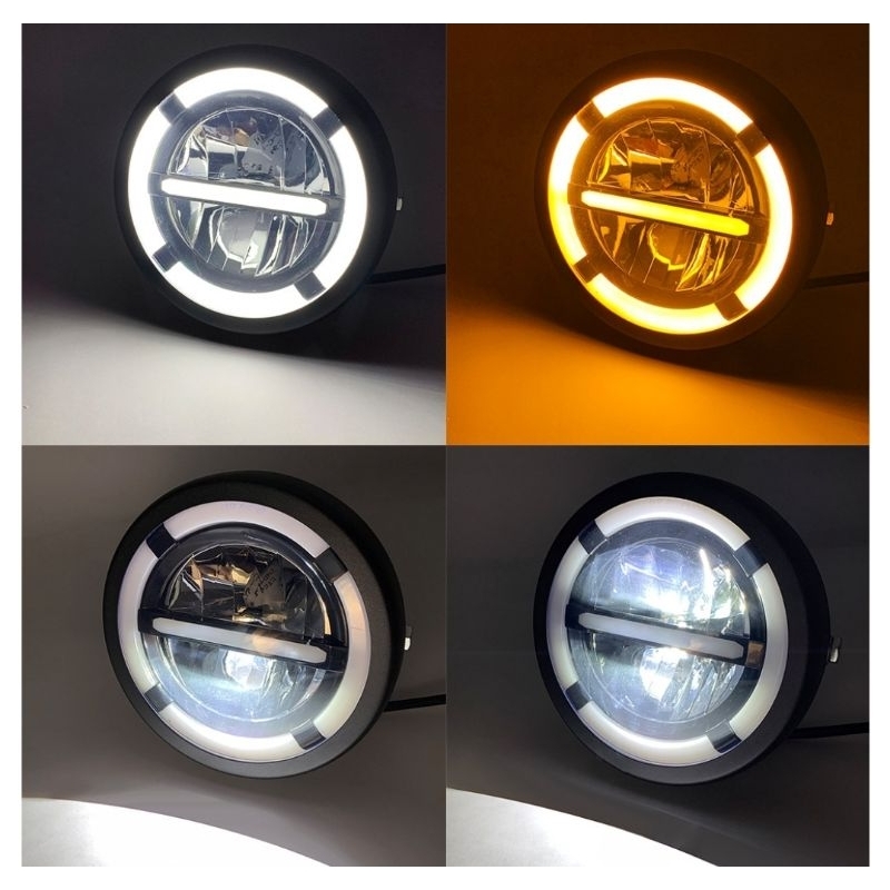 Lampu jeep daymaker led plus breket dan sen variasi rx king megapro thunder cb 150 tiger dll / lampu