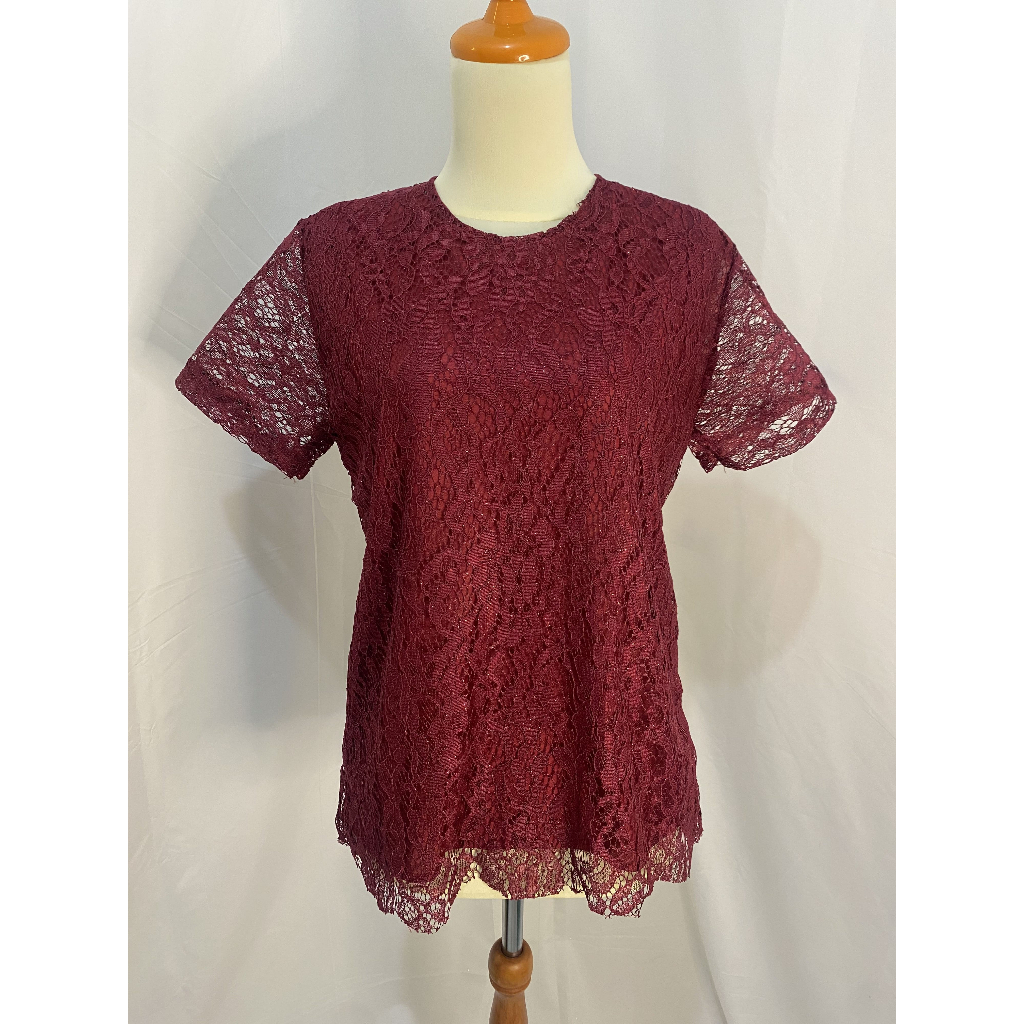 Nayyara - Atasan Brokat Wanita Sifana L XL XXL Blus Brokat Rumbai