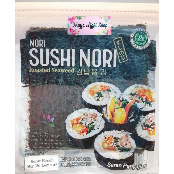 

80 Seaweed sushi nori 20 lembar halal nori sushi rumput laut bento kimbap murah non msg termurah dried seaweed kering 7547