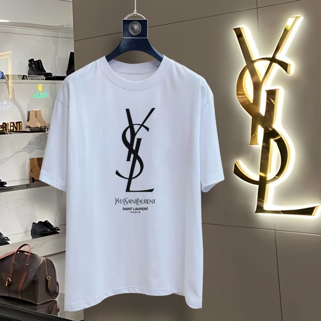 KAOS WANITA PRIA PREMIUM KATUN 100% LENGAN PENDEK KEKINIAN TERBARU | CA1-05YSL