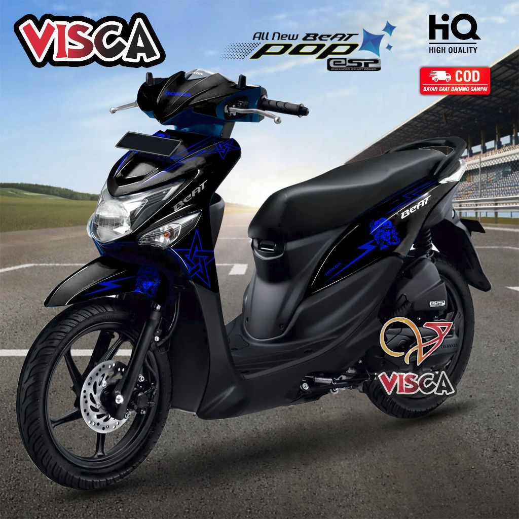 Decal Beat Pop Full Body Stiker Beat Pop Variasi Full Body Striping Beat Pop Variasi MEDUSA