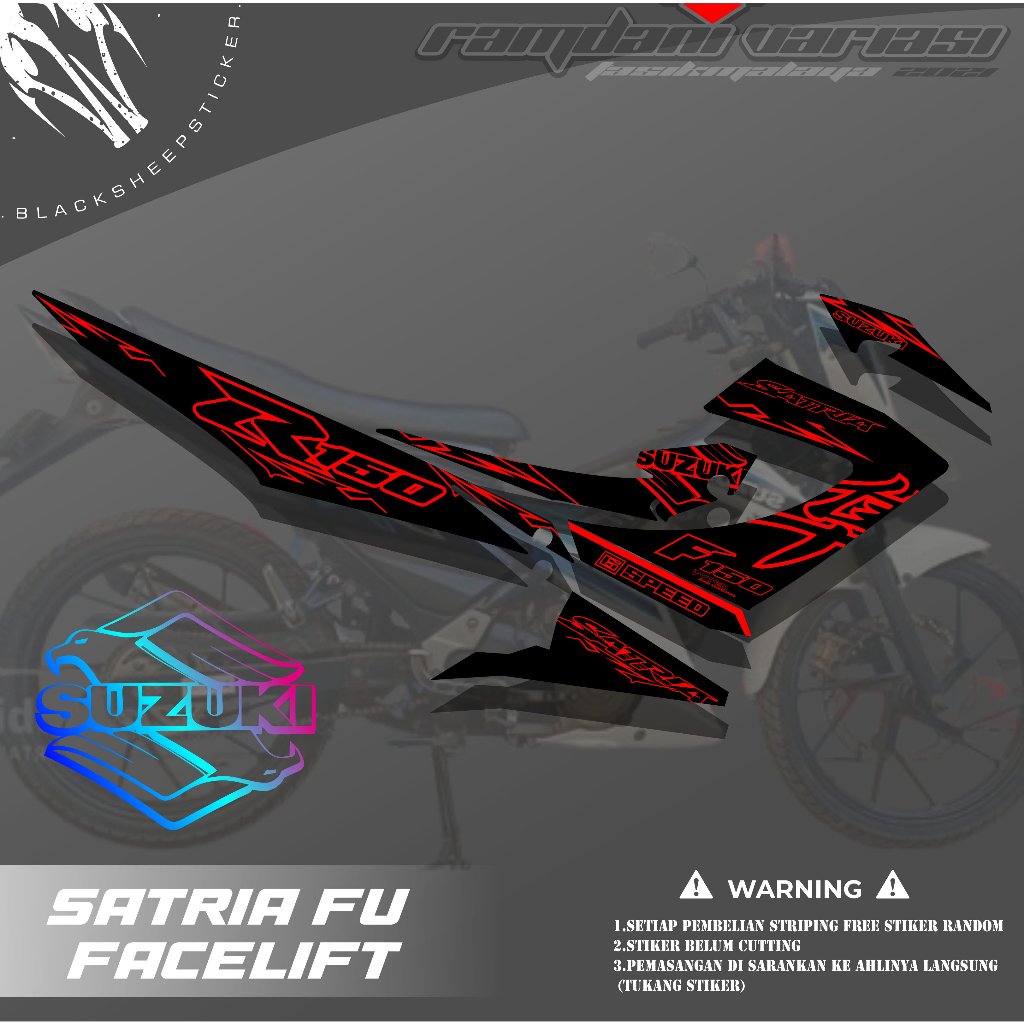 STRIPING SATRIA FU RAIDER 150 - STRIPING SATRIA FU FACELIFT - STIKER FU 2014-2015