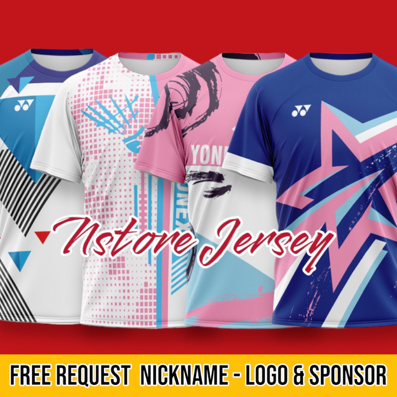 JERSEY KAOS TSHIRT BADMINTON  BULUTANGKIS GRATIS CUSTOM Desain