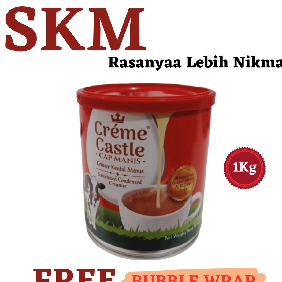 

[KODE 70W7H] Susu Kental Manis Creme Castle 1 KG - ORIGINAL - SKM - BAHAN KUE - BAHAN ADONAN KUE - KIOSBAHANKUE