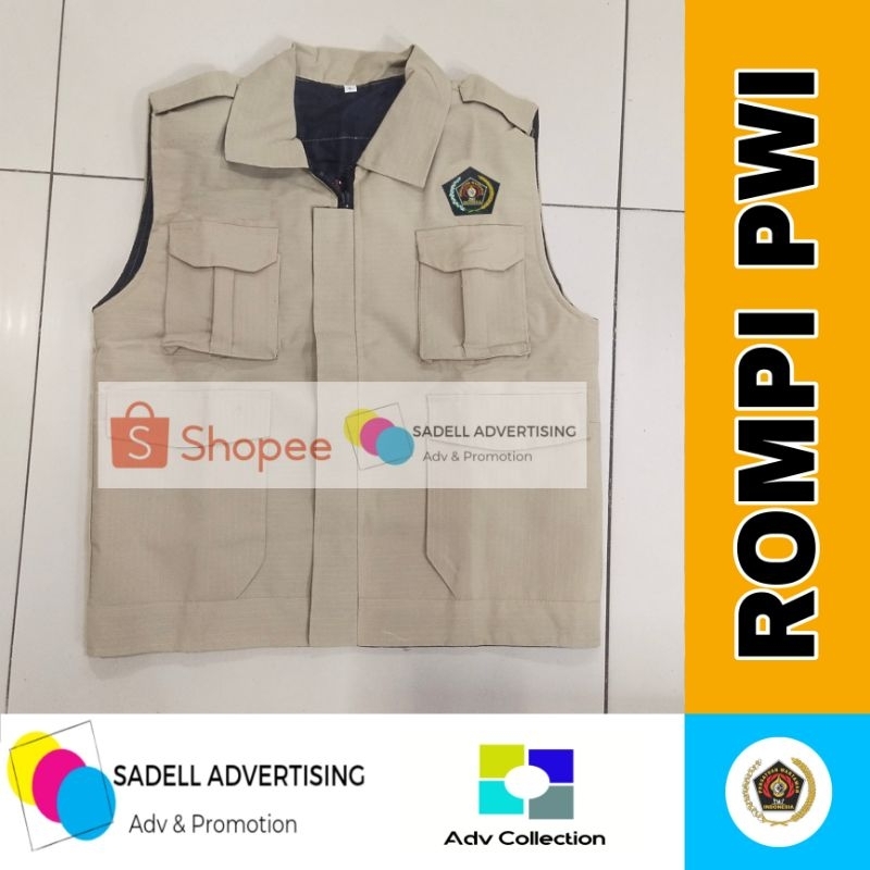 Rompi PWI Vest PWI Krem Pria