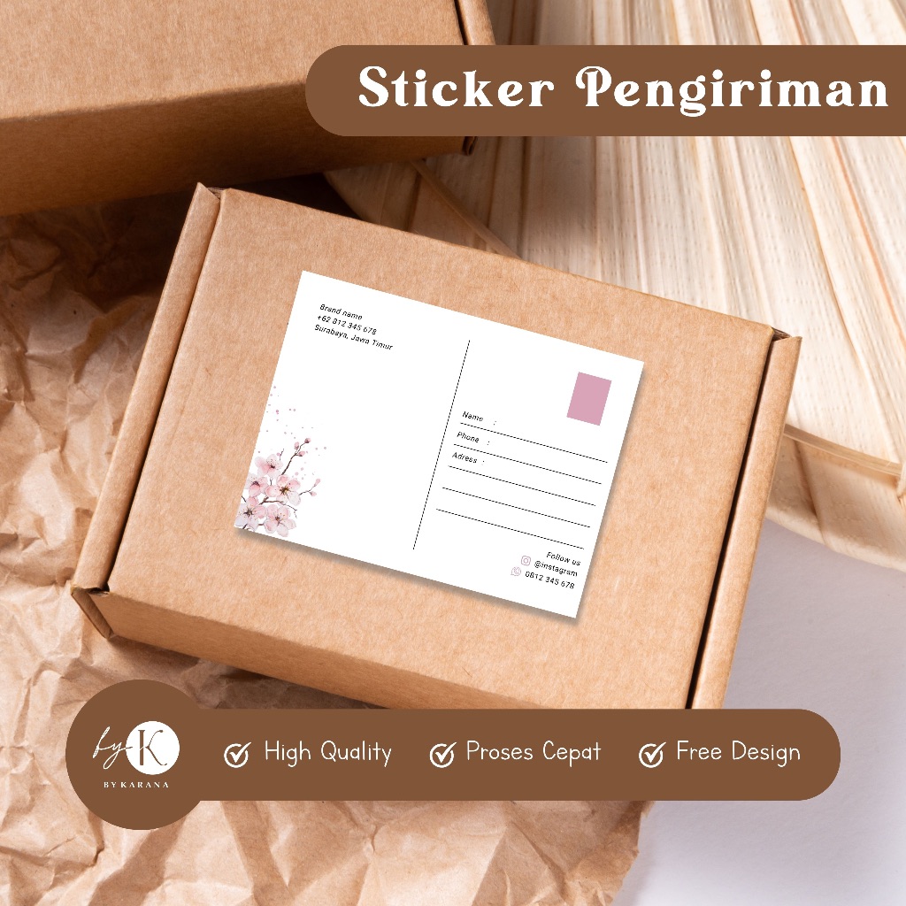 STICKER LABEL PENGIRIMAN / LABEL PENGIRIMAN CUSTOM / CUSTOM LABEL PENGIRIMAN