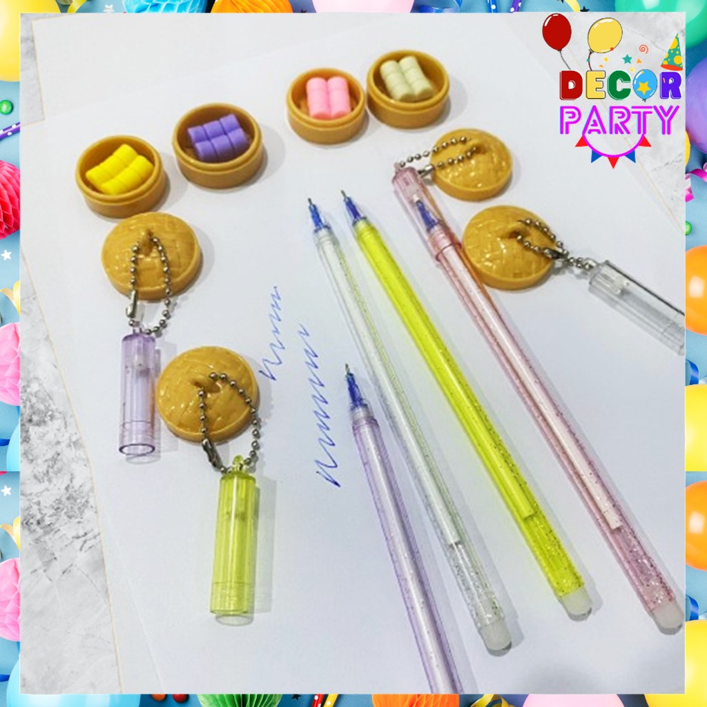 

DP Pena Gantungan Bapao Blue Ink Gel Pulpen Lucu Gantungan Dimsum Mantou Bisa di Hapus Bolpoin Tinta Gel Cair Erasable Pen Pulpen Gantungan Makanan Lucu