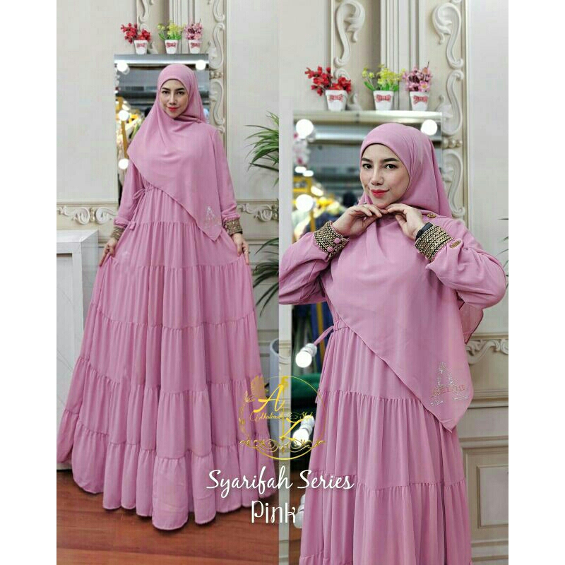 Dress Syarifah Series By Aairiz | Gamis Set Hijab Premium