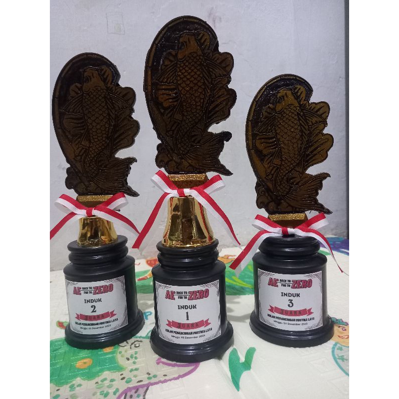 Piala Satuan Lomba Mancing Ikan Mas