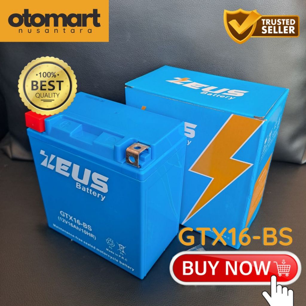 Aki kering motor Suzuki VS1400GL Intruder Zeus GTX16-BS