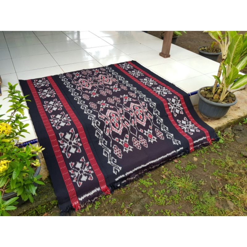 Kain Tenun Ikat Blanket Entik [Premium] Motif Khas Lombok Sumba Toraja Flores NTT Tenun Jepara