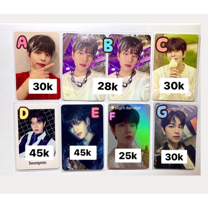 [READY STOCK] Stray Kids Seungmin PC Photocard POB Benefit Album Noeasy Cevel Unlock MD