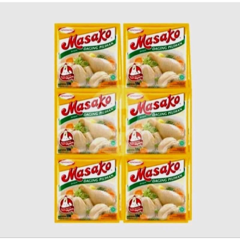 

Masako Penyedap Rasa Kaldu Ayam / Sapi 12pcs