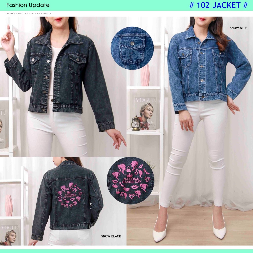 KOMOKOMO JAKET JEANS JAKET JEANS BORDIRAN