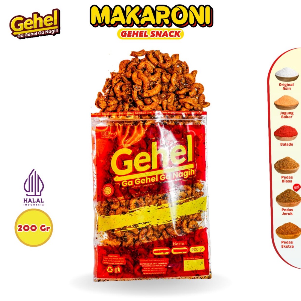 

[♟A13/] Gehel Makaroni 200gr - Makanan Ringan (Grosir) For sale