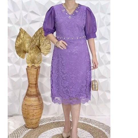 Dres Vania brokat prancis